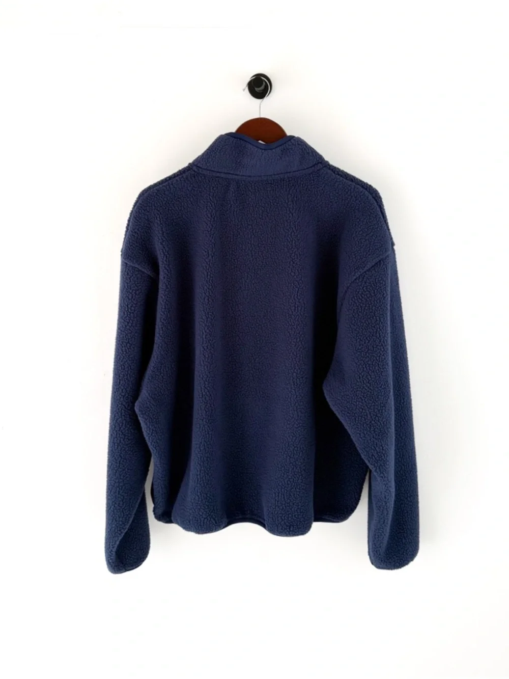 New Nike Sportswear Club Sherpa Fleece Jacket Men's Navy Blue Size L Oversized - Picture 11 of 13